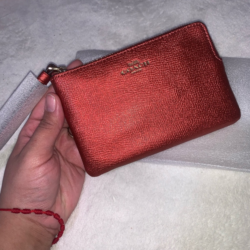 Red coach wallet